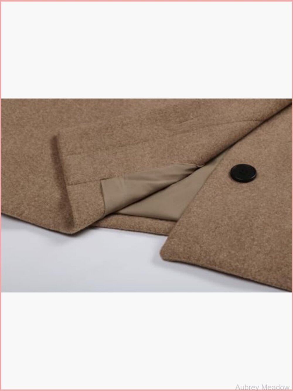 Cropped Wool Blend Pea Coat Short Jacket Long Sleeve Button Down - Picture 7 of 7